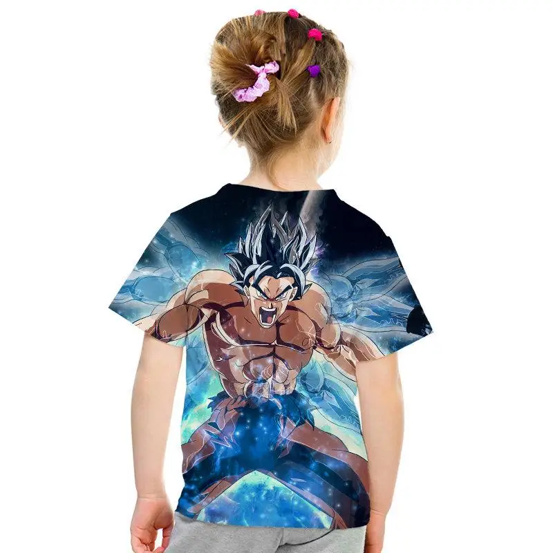 Dragon Ball Z Goku Saiyan/Shenlong patrn Dragon Ball animacin patrn nios camiseta nios Топы camiseta hombres nias camiseta