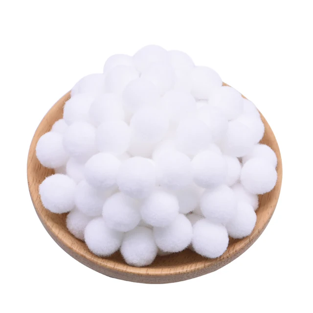 100pcs 15/20/25mm Fluffy Soft Pompom Ball DIY Handmade Kid Toy Doll Garment Sewing Material Color Pom Poms Decor Supplies Crafts B01