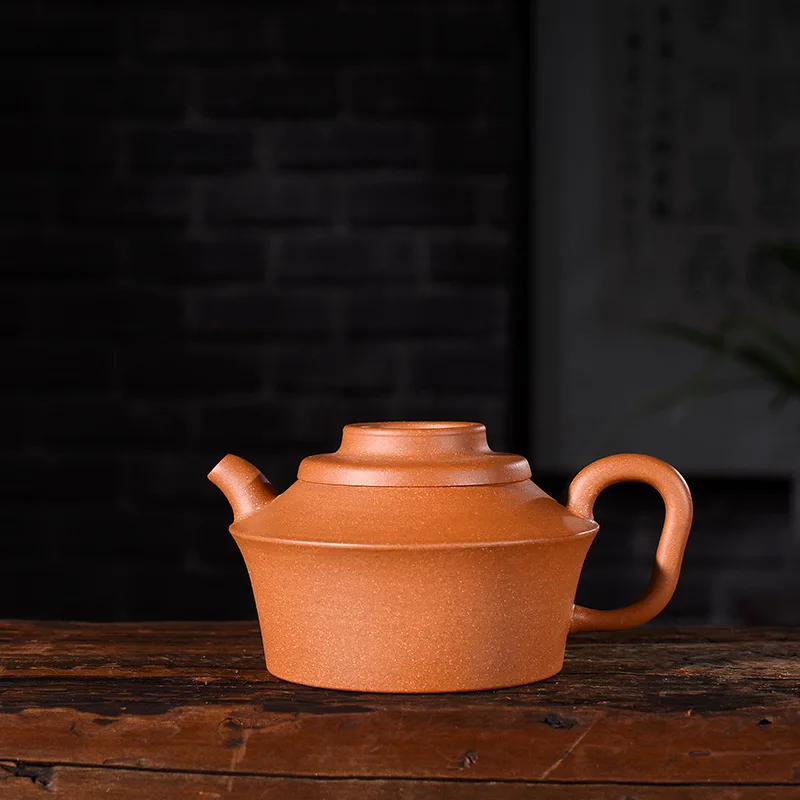 

Enameled Pottery Teapot Quality Goods Manual Make Raw Ore Section Mud Flat Pot Kungfu Online Teapot Tea Set Suit Wholesale