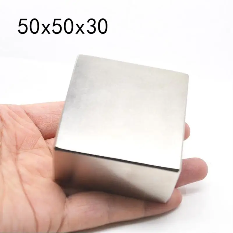 Блок магнит 50X50X30 мм Прямоугольный неодимовый редкоземельный N52 NdFeB мощные