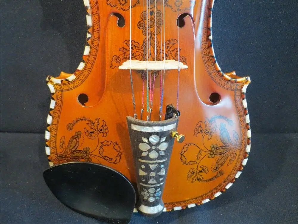 Стиль барокко SONG Master 4 × 4 струны 1" viola d'Amord женщины свиток#13164