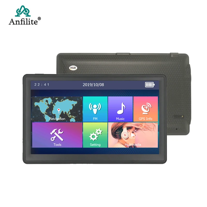 Автомобильный GPS навигатор Anfilite 7 дюймов 8 г 256 м FM Bluetooth 2019|navigation screen|navigation system with dvd