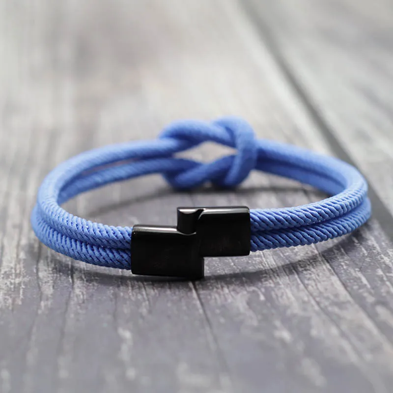 Stainless Steel Double Red Thread Bracelet for Men and Women