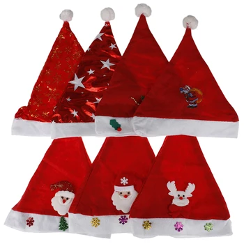 

1PC Christmas Ornaments Decoration Christmas Hats Santa Hats Children Boys Girls Cap For Christmas Party Props Toy