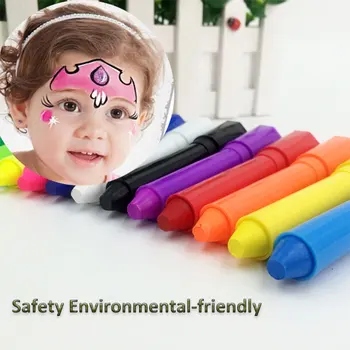 

12pcs/lot 12 colors Easy Washable Face Body Painting Crayons Party Makeup Hair Coloring paint Pastel Pen Children Gift