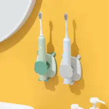 

Cartoon Electric Toothbrush Hanger Hole Free Toothbrush Support Wall Mounted Toilet Toothbrush Storage Rack Bathroom Products