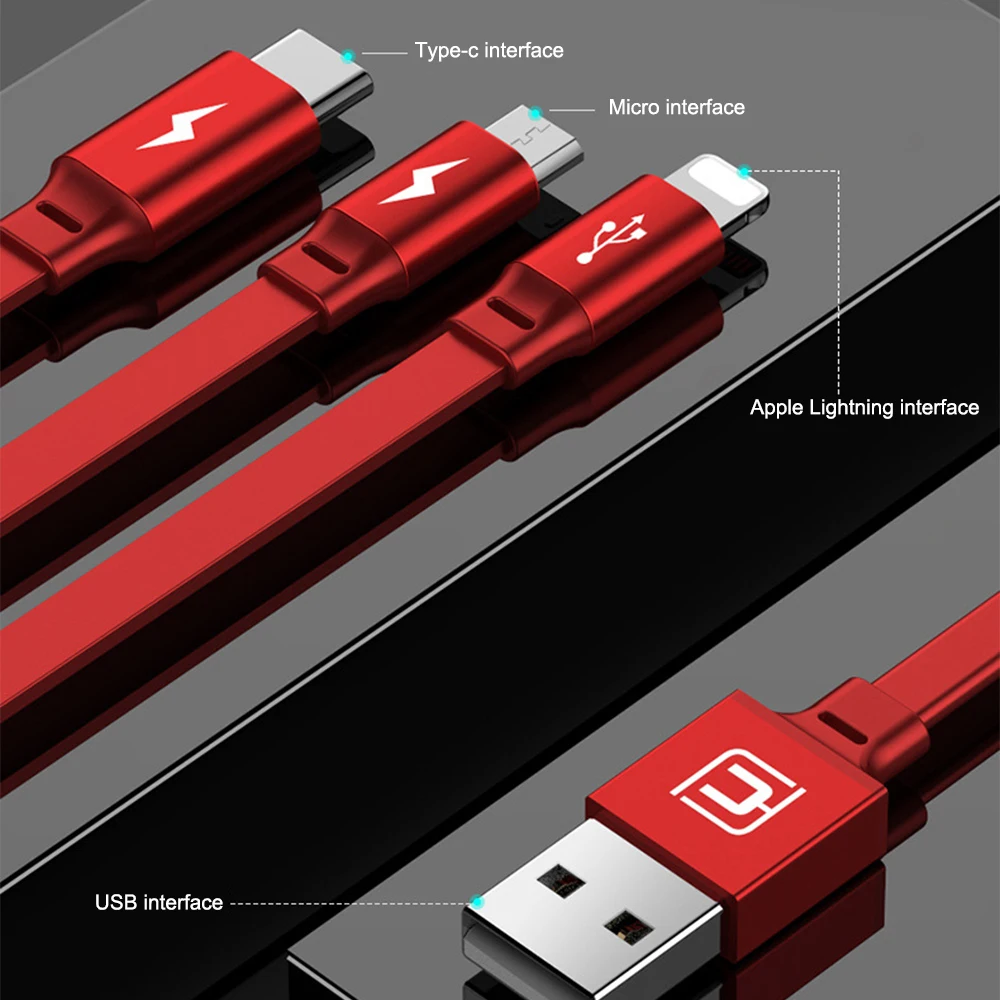 СВЕТОДИОДНЫЙ модуль панели управления usb type C для iPhone X 8 7 6 XR 3 в 1 крест дизайн Выдвижной зарядный кабельный провод для huawei samsung Xiaomi