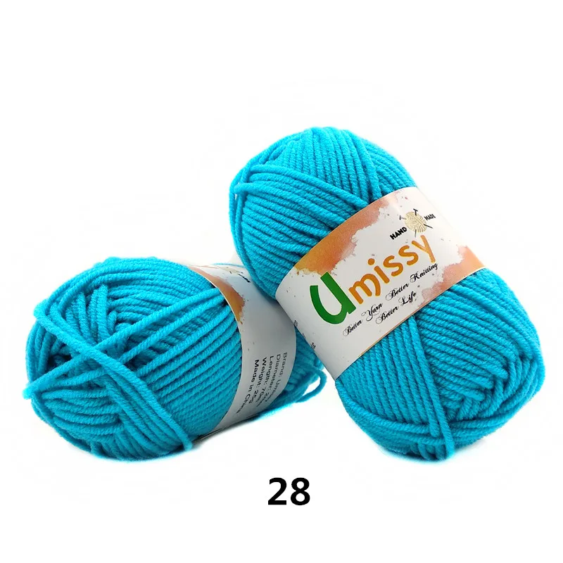 60pcs 28 12 шт. = 300 грамм трикотажной пряжи крючком хлопок антистатические мягкие дешевые пряжи hilos para tejer a ganchillo крючком - Цвет: 60pcs 28