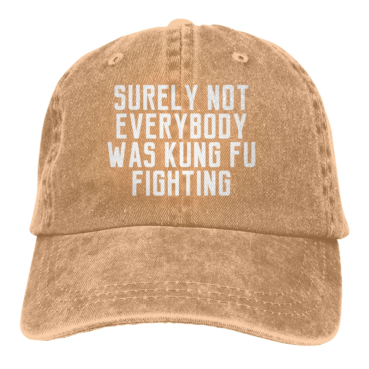 Конечно, не все были Кунг-Фу бойцов Casquette унисекс Мужские Женские джинсовые Strapback Бейсболки Регулируемая шляпа для гольфа - Цвет: Хаки
