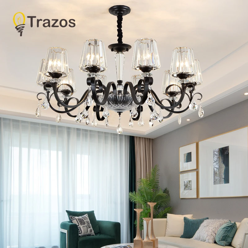 Modern Crystal Chandeliers Home Lighting lustres de cristal Decoration Luxury Candle Chandelier Pendants Living Room Indoor Lamp
