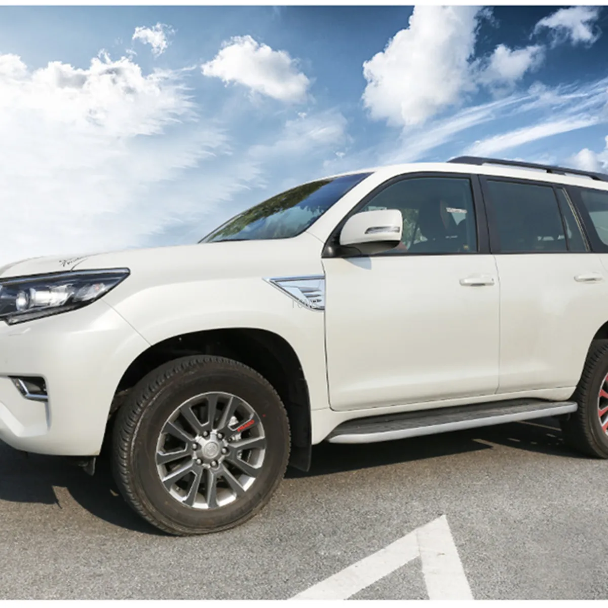 Боковой автомобильный брелок с логотипом, декоративное покрытие для Toyota Land Cruiser Prado 150 2010 2011 2012 2013