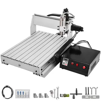 

VEVOR CNC Router 6040 CNC Router Machine 600x400mm CNC Router Kit 800W MACH3 Control Large 3D Engraving Machine with USB