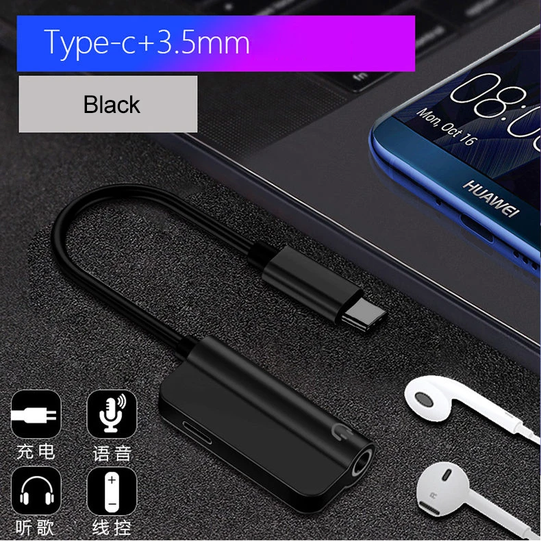 Type-c 3,5 мм разъем для наушников для samsung S8 huawei mate 9 LG G5 G6 Xiaomi 6 Letv LeEco Le 2 Pro 2в1 usb type C аудио конвертер