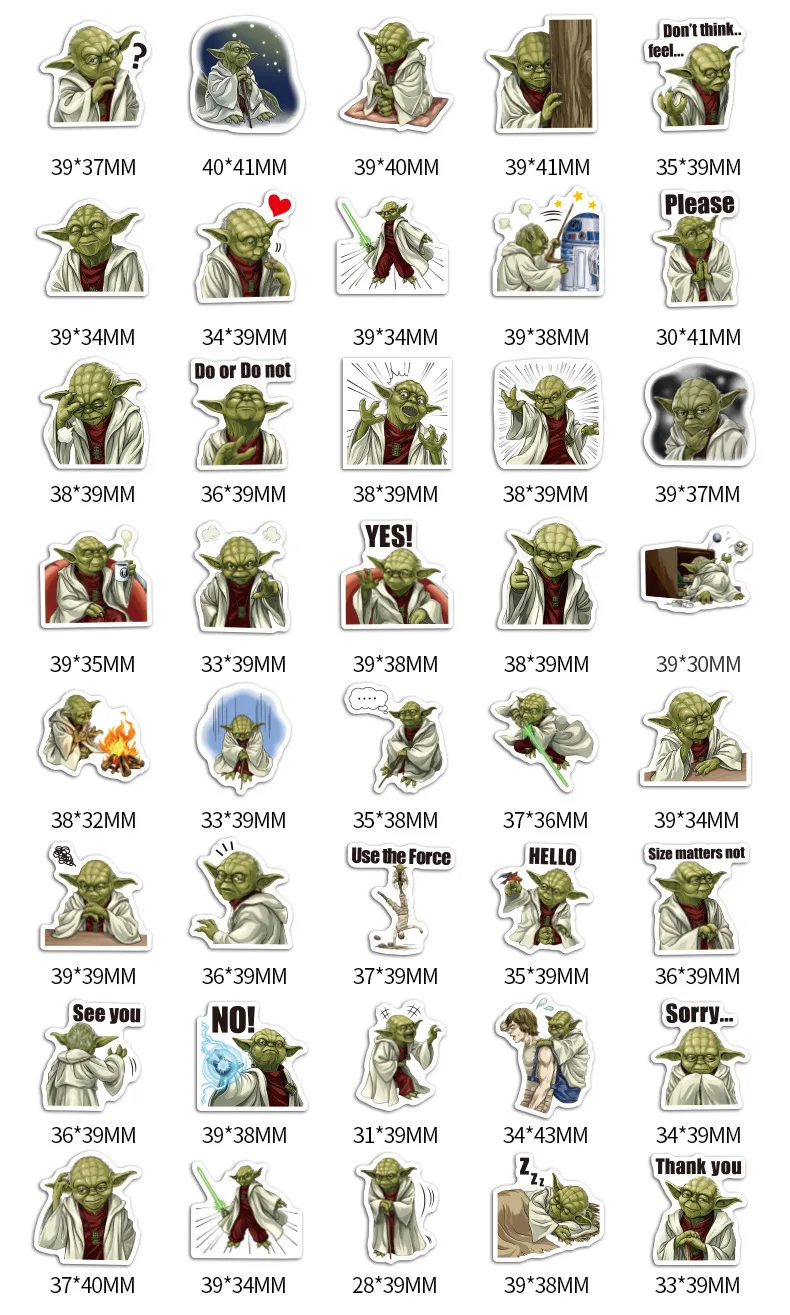 40pcs Cartoon The Mandalorian Baby Yoda Star Wars Stickers Waterproof PVC Skateboard Luggage Motorcycle Vsco Kids Toys Sticker 40pcs Cartoon The Mandalorian Baby Yoda Star Wars Stickers Waterproof PVC Skateboard Luggage Motorcycle Vsco Kids Toys Sticker
