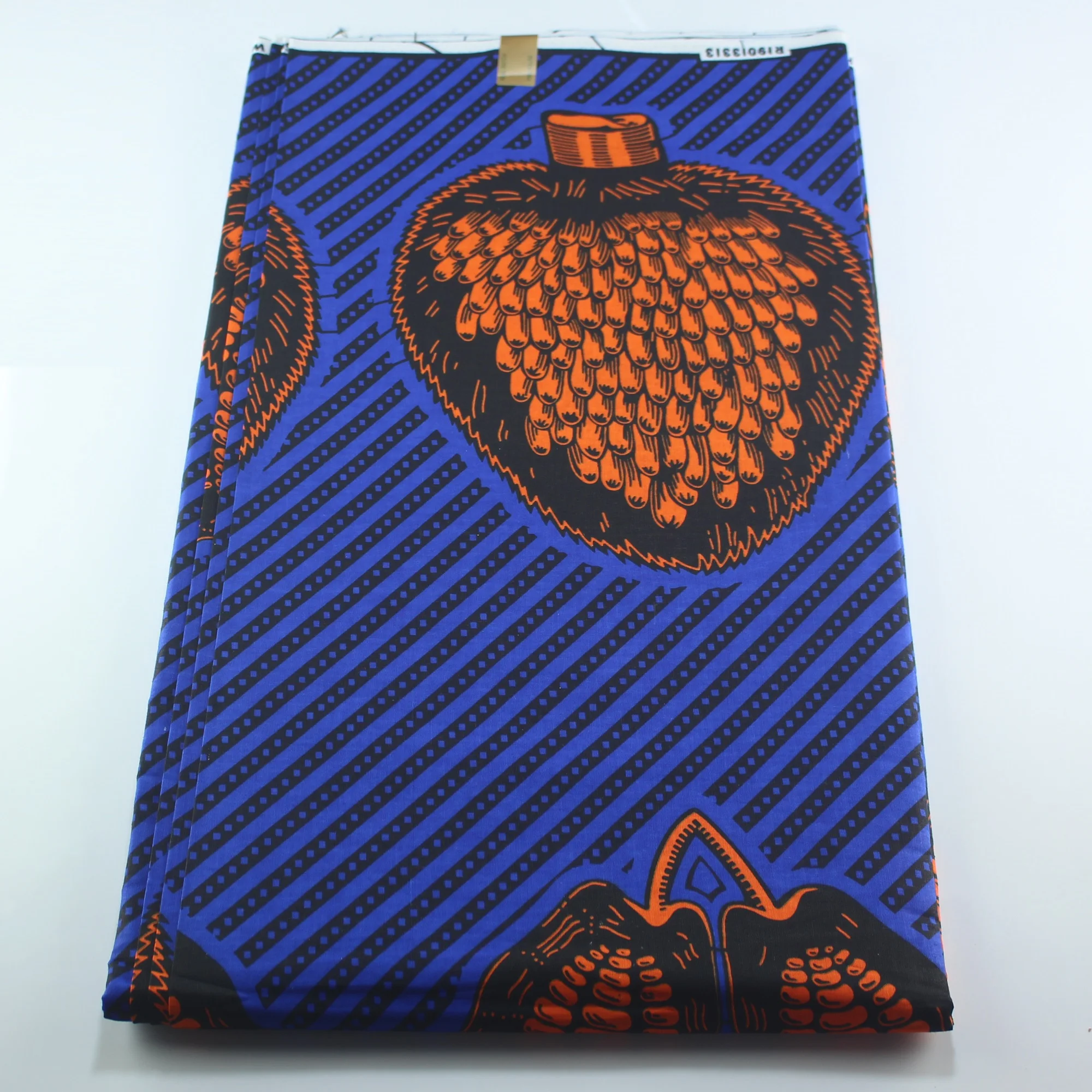 Синий популярный воск ткань Африканский парафинированный хлопок Швейные принты ткани для вечерние платья