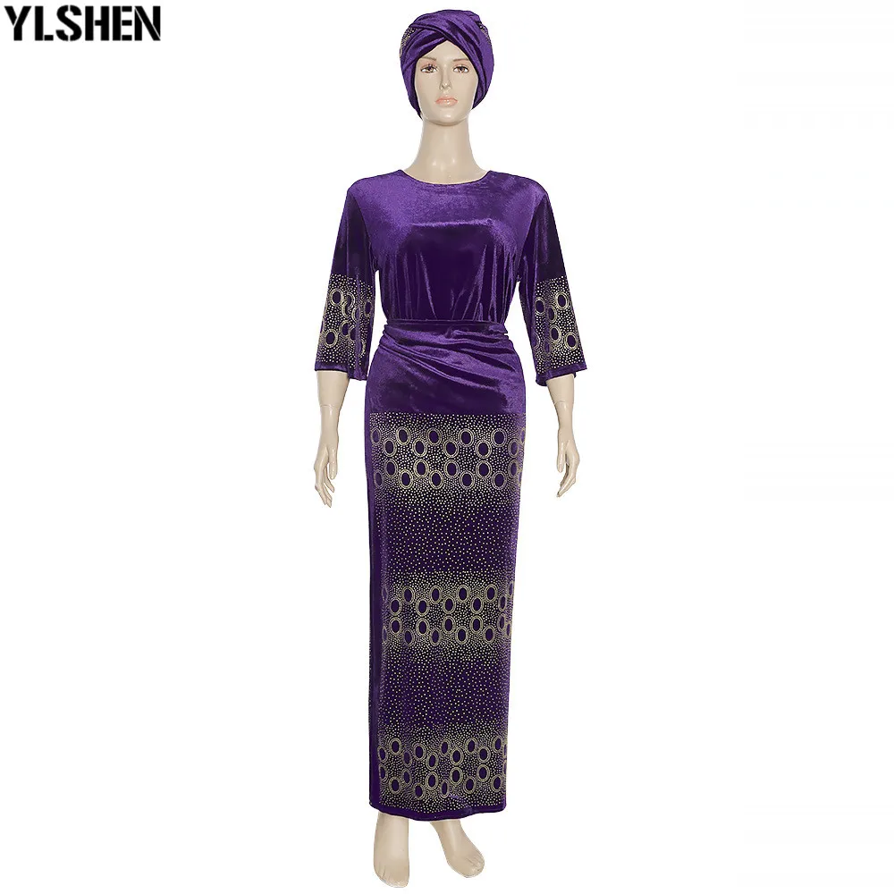 African Dresses for Women 3 Piece Set Dashiki Diamonds Tops Skirt African Clothes Bazin Broder Riche Fashion Robe Africaine Femme 44