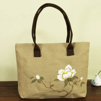 

Chinese national style retro shoulder bag featuring personalized direct sales handbag linen