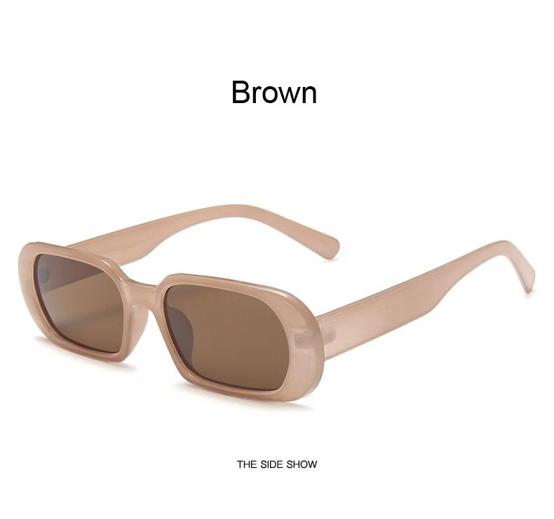 Vintage Square Sunglasses For Women Designer Retro Frame Style_voghion.com