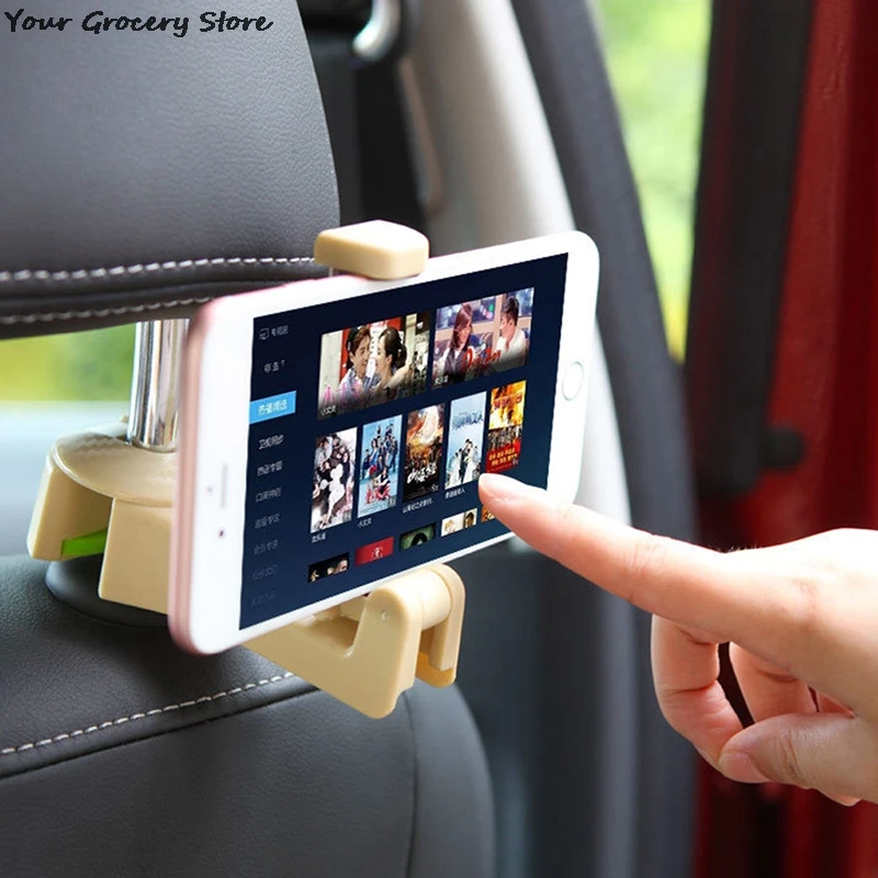 Universal Car Headrest Hooks With Phone Holder Backseat For IPhone Samsung Huawei Support Mobile Back Seat Kid Clip Stand Mount | Мобильные