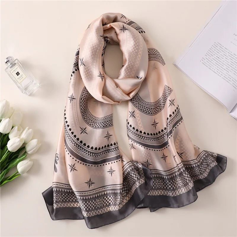 

Women Star and Snake Printing Scarf Ladies Summer Spring Thin Silk Rayon Soft Scarves Fashion Wrap Voile Shawl Stole 180*90CM