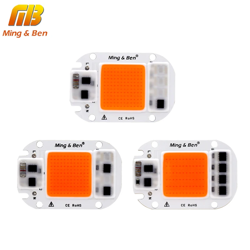 Светодиодный COB чип, светильник для выращивания, полный спектр, 230 В, 110 В, 20 Вт, 30 Вт, 50 Вт, сделай сам, для комнатных растений, рост рассады и цветок, светильник для роста ing