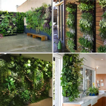 

1pc 7-Pocket Soft-sided Planting Bag Hanging Wall Vertical Planter Hanging Flower Herb Garden Supplies