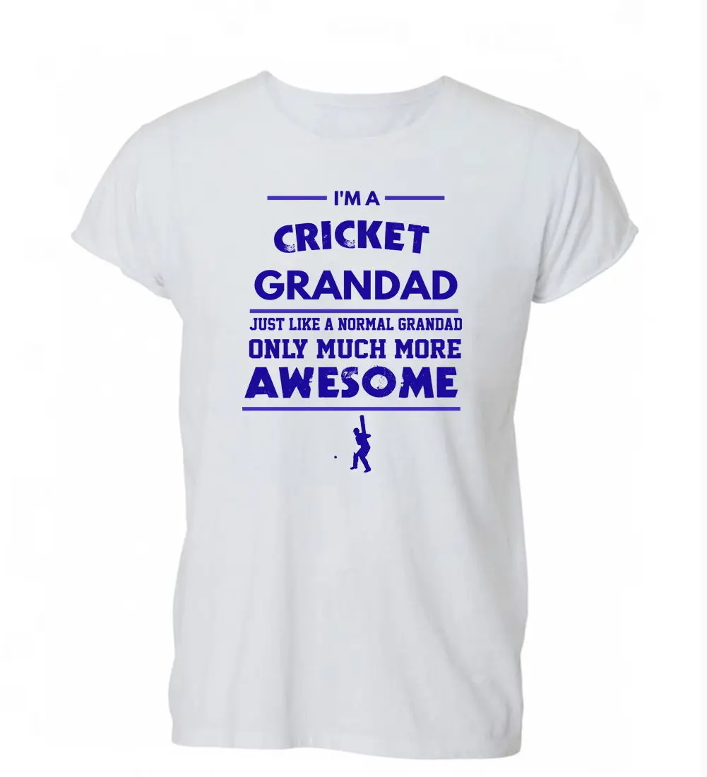 Летняя мода 2020 повседневная мужская футболка с круглым вырезом I'm A Cricket Grandad как