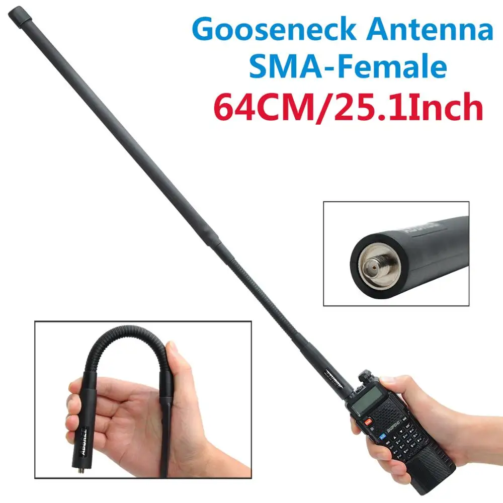 ABBREE AR-152G Gooseneck SMA-Female 144/430 МГц Складная тактическая антенна для рации Baofeng UV-5R UV-82 888S радиоприемник