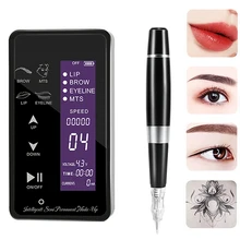 Permanent Makeup Machine Eyebrow Lips Tattoo PMU Machine Pen Gun Digital Tattoo Kit Microneedles For Eyeliner Cartridge Needles
