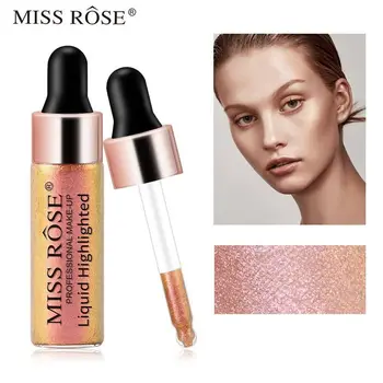 

MISS ROSE Face Highlighter Liquid Facial Bronzers Palette Makeup Glow Face Contour Shimmer Powder Illuminator Highlight Cosmetic