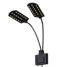 AC220V 15 Вт аквариумный светодиодный светильник ing Clip on двойная лампа пресноводные растения растительный светильник светодиодный аквариум для нано-аквариумов с европейской вилкой