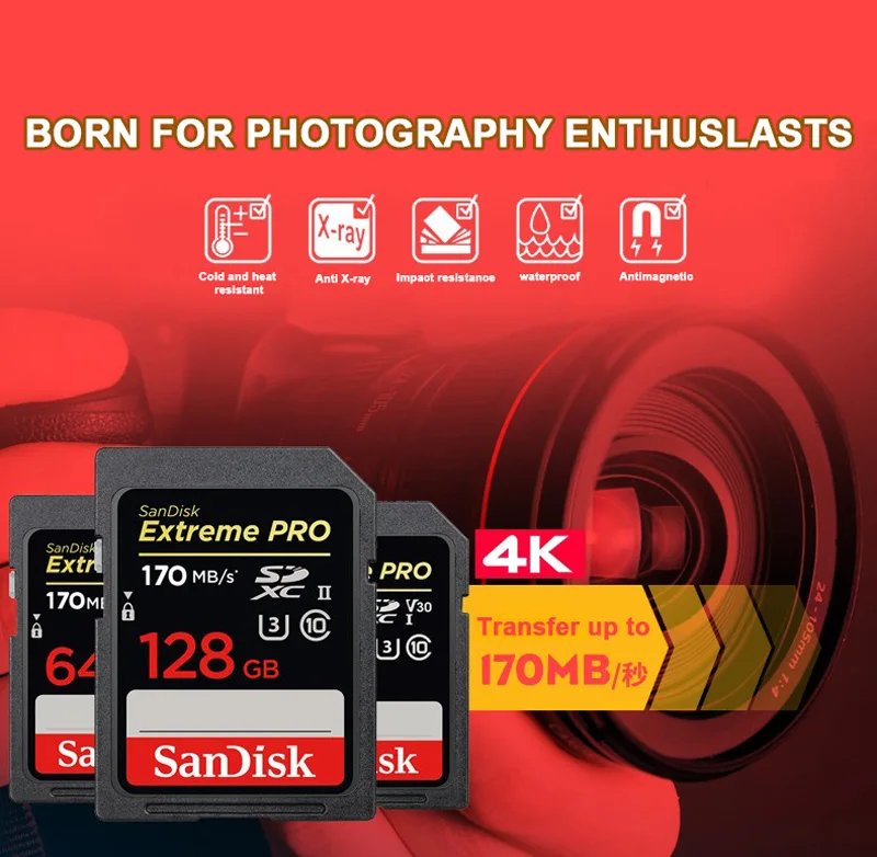 SanDisk, экстремальный Pro/Ultra, флешка sd card флешки 64 ГБ, sd-карта, карта памяти, 32 ГБ, флеш-карта, 128 ГБ, 16 ГБ, класс 10, U3, для камеры 1080p 3D, Full HD карта памяти карты микро сд карты памяти скидки