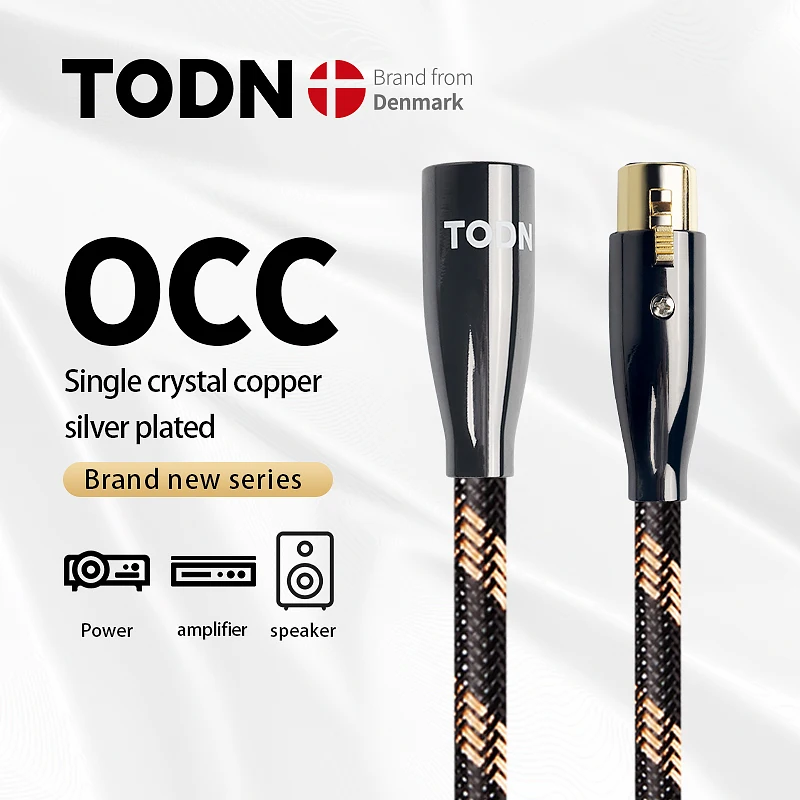 Медный нейлоновый плетеный кабель TODN 6N OCC XLR штырь-гнездо M/F 3Pin jack Удлинительный