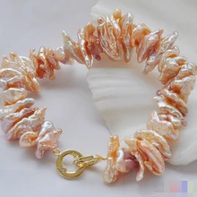 DYY 914+++ стиль " DENS розовая пресная вода жемчужина Бива браслет