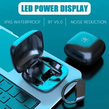 

TWS bluetooth Earphone Wireless Earhooks LED Display Noise Cancelling IPX5 Waterproof Sport Headphone for iPhone Xiaomi Huawei