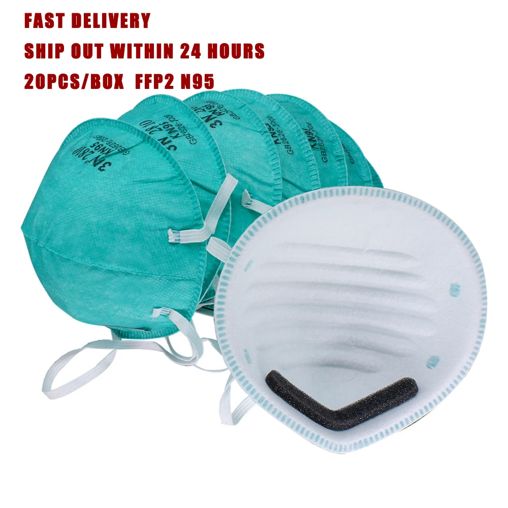 

3N 2810 PM2.5 20PCS/Box Original Package Protective FFP2 N95 Dust Masks Anti-PM 2.5 Sanitary Working Respirator Safety Face Mask