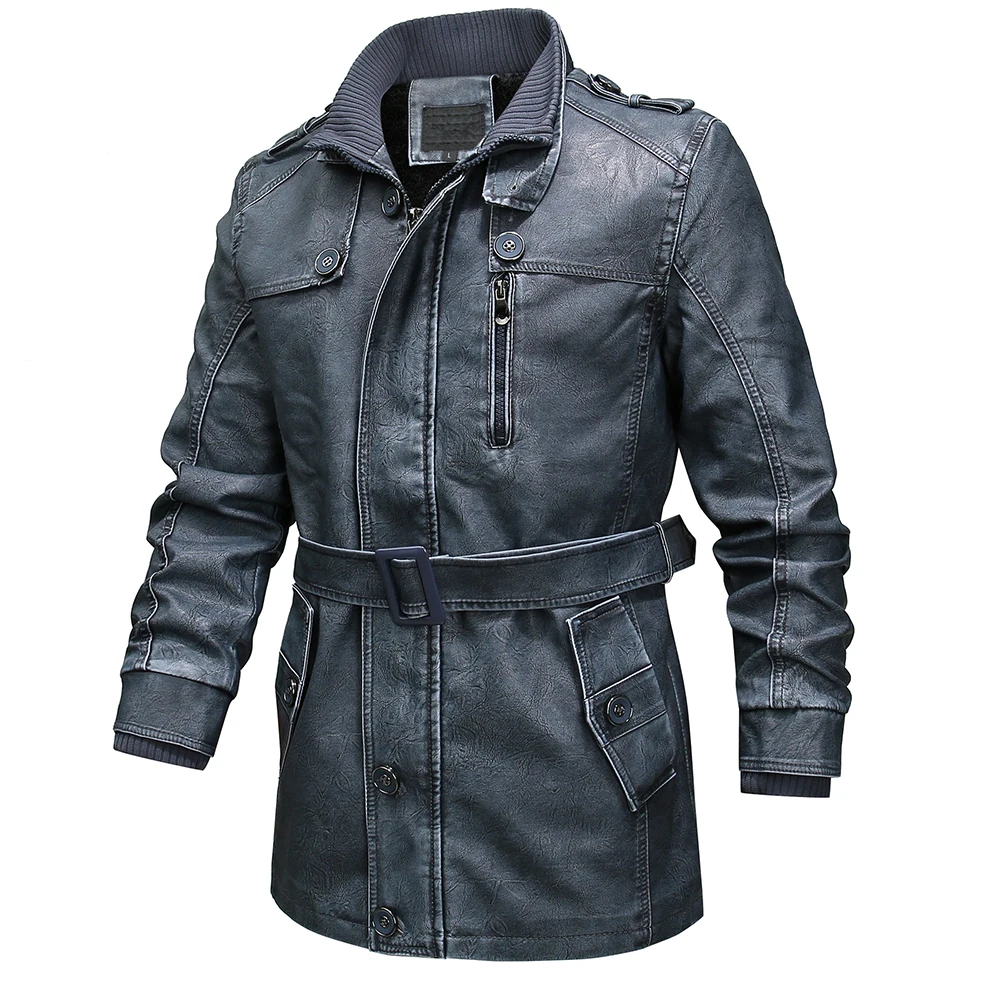 MJARTORIA, зимние Брендовые мужские Куртки из искусственной кожи, мужские модные куртки из стираной кожи, одноцветные пальто, мужские уличные кожаные куртки