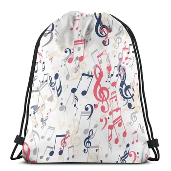 

Falling Abstract Musical Notes Backpack Bag Outdoor Fitness Drawstring Beam Mouth Backpack Sports Bag Women Bags 2020