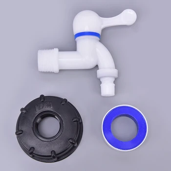 

S60X6 IBC Tank Adapter to Plastic 1/2" Tap Replacement Valve Fittings Home Garden Water Connectors Drain Faucet Adapter