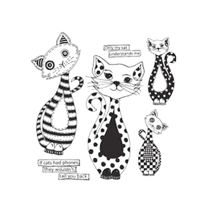 

Cute Cats Silicone Clear Seal Stamp DIY Scrapbooking Embossing Photo Album Decorative Paper Card Craft Art Handmade Gift