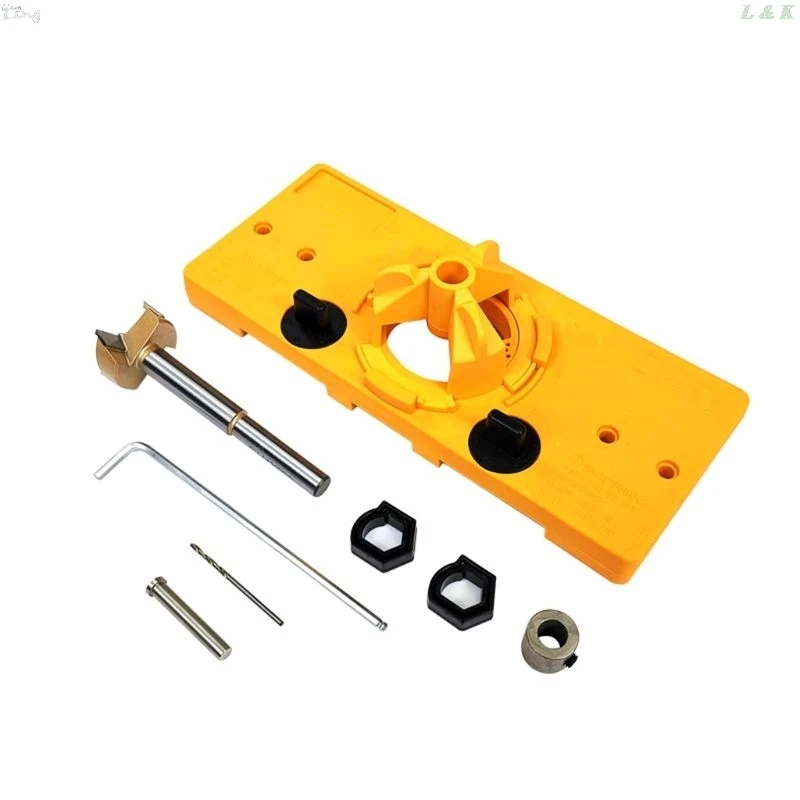 

Multifunction Hinge 35mm Jig Drilling Guide Locator Hole Opener Door Cabinets DIY Tool for Woodworking Hand Tools