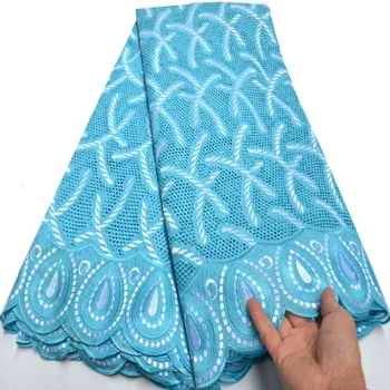 

African Lace Fabrics High Quality For Men Nigerian Cotton Dry Lace Fabric With Stones Swiss Voile Lace In Switzerland Ki153