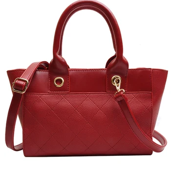 

Fashion Pu Leather Trapeze Bag Women Bat Wings Designer Handbag High Quality Plaid Ladies Hand Bags Messenger Tote Shoulder Bag