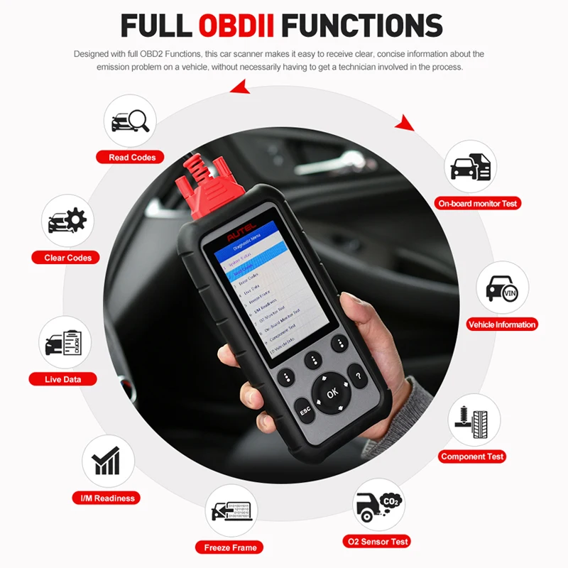 Autel MaxiDiag MD806 автомобильный диагностический инструмент с двигателем/передачей/ABS/SRS диагностирует полный OBD2 функции Автомобильный сканер