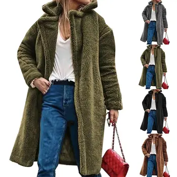 

Jacket Women Thick Knitted Sweater Cardigan Coat Long Sleeve Winter Warm Jacket Coat