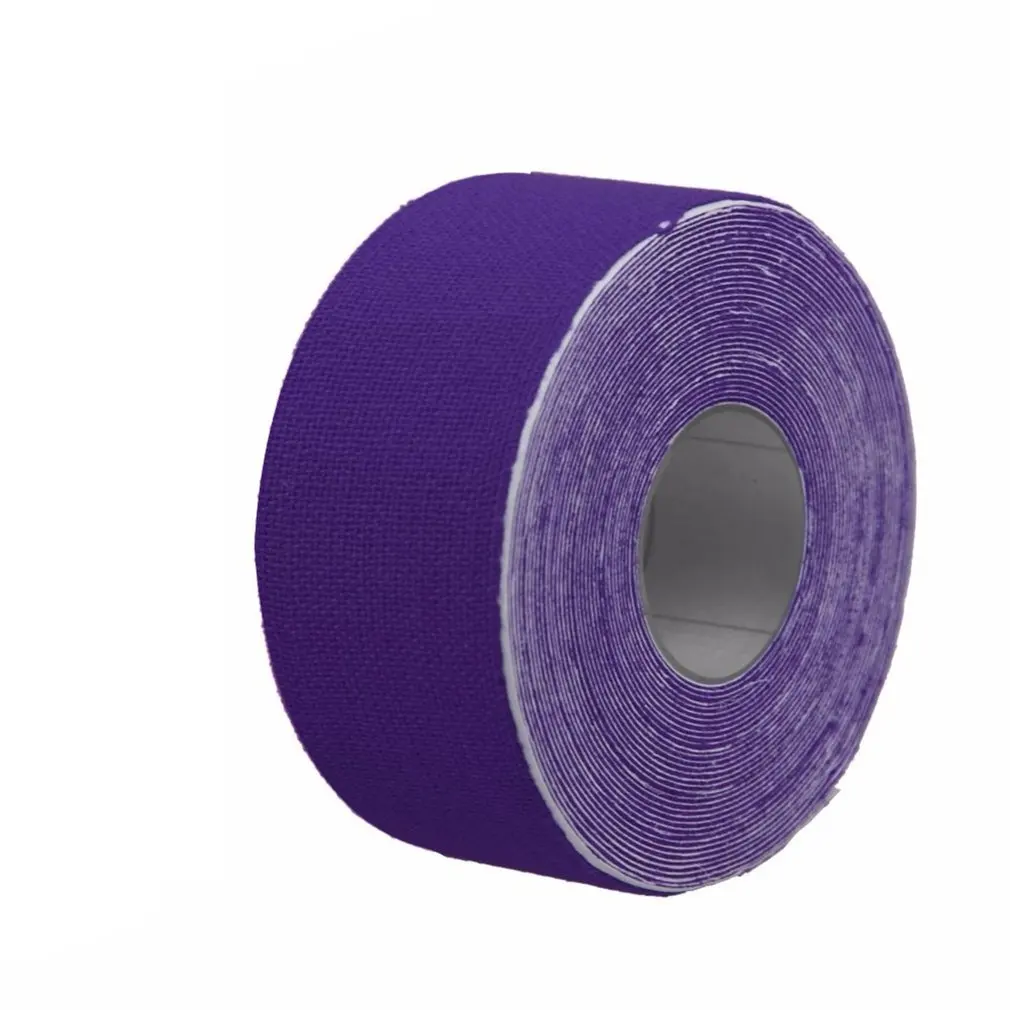 purple 2,5 см* 5 м эластичный бинт кружевная тесьма при спортивных травмах мышечное напряжение защитные ленты - Цвет: purple