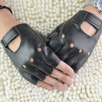 

Driving Outdoor Punk Gloves Sport Gloves Fingerless PU Leather
