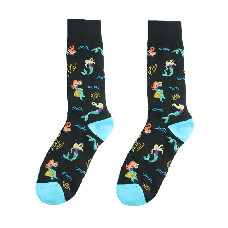 Creative Food Animal Socks Combed Cotton Funny Socks Men Novelty Design Airplane Dinosaur Crew Skateboard Socks Calcetines Hombr