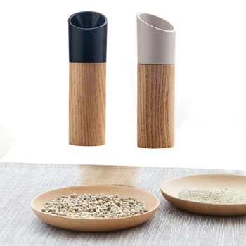 

Nordic Wooden Salt and Pepper Mill Spice Nuts Mills Handheld Seasoning Grinder Bottle Cooking Home Decoration Kitchen BBQ Tools