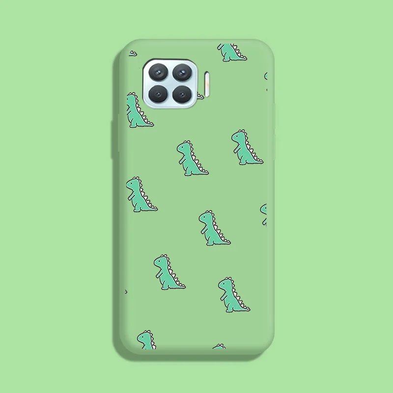 Dinosaur TPU Soft Shell For OPPO F17 Pro A93 4G Case Silicone Personality Tide Case For OPPO Reno 4 Lite Case Cute Fundas oppo flip cover Cases For OPPO